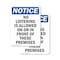Signmission No Loitering Is Allowed On Or OSHA Notice Sign, Plastic, 10in W x 14in L, 2PK OS-2PACK-NS-P-1014-V-14691 - alternate 1